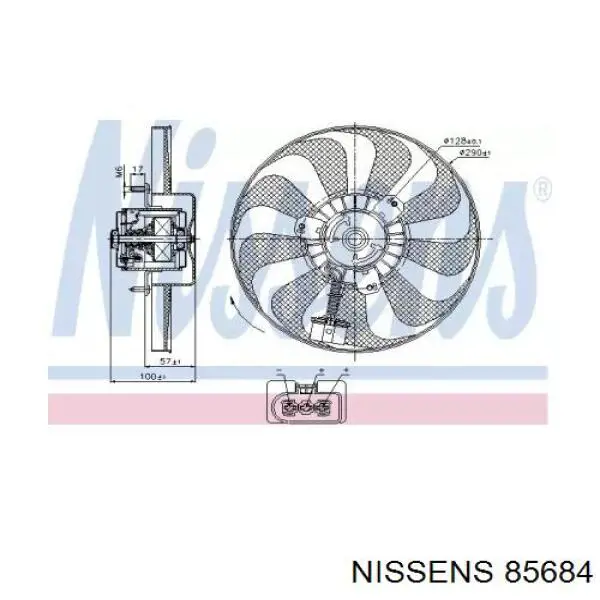 Comprar 85684 Nissens Ventilador de refrigeración completo derecho (motor y hélice)