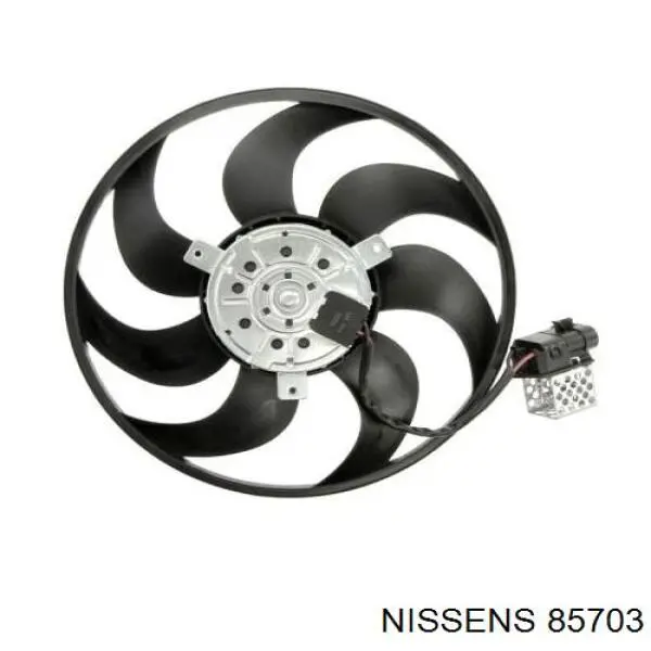 85703 Nissens difusor de radiador, ventilador de refrigeración, condensador del aire acondicionado, completo con motor y rodete
