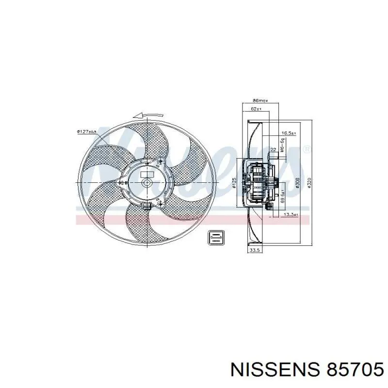 Ventilador de radiador Nissens 85705 precio, desde 97,39 EUR