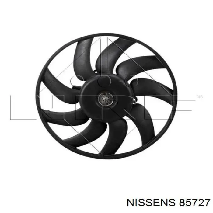 85727 Nissens ventilador (rodete +motor refrigeración del motor con electromotor derecho)