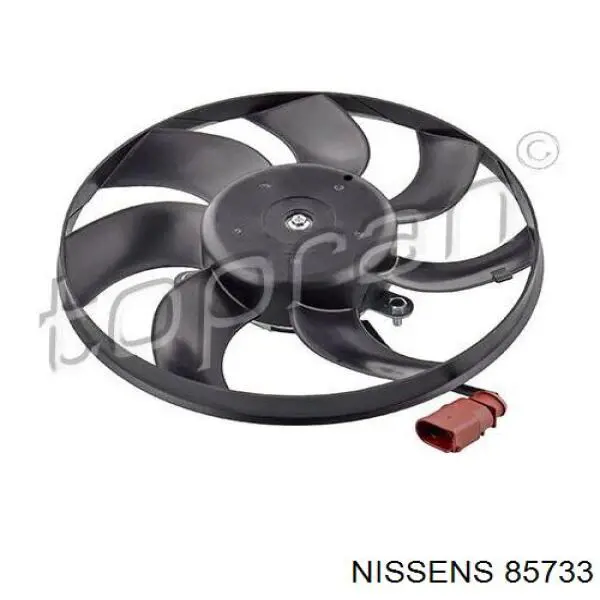 85733 Nissens ventilador (rodete +motor refrigeración del motor con electromotor derecho)