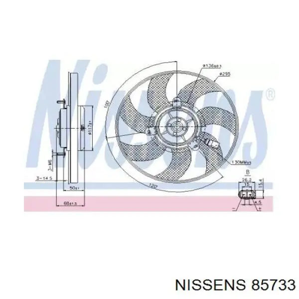 Ventilador de refrigeración completo derecho (motor y hélice) Nissens 85733 precio, desde 58,86 EUR