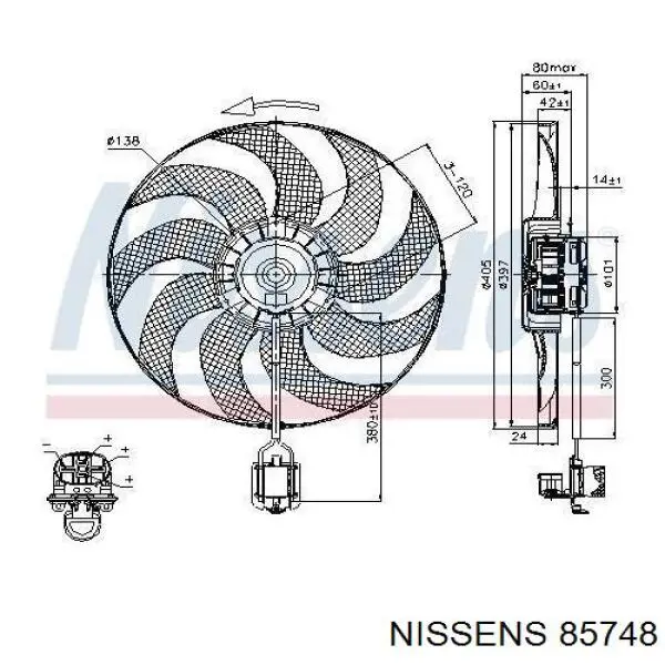 Ventilador de radiador Nissens 85748 precio, desde 74,58 EUR