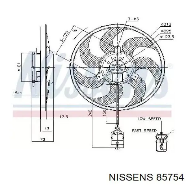 85754 Nissens ventilador del motor