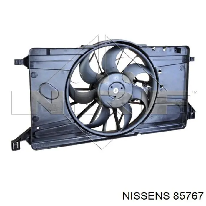 85767 Nissens difusor de radiador, ventilador de refrigeración, condensador del aire acondicionado, completo con motor y rodete