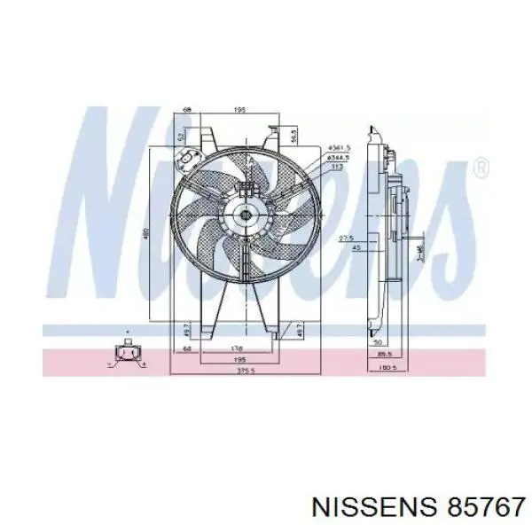 Ventilador, refrigeración motor Nissens 85767 precio, desde 99,43 EUR