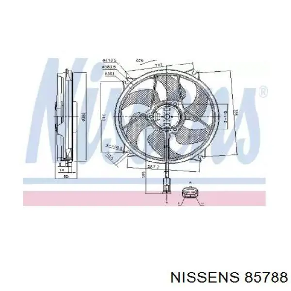 Ventilador de radiador Nissens 85788 precio, desde 88,16 EUR
