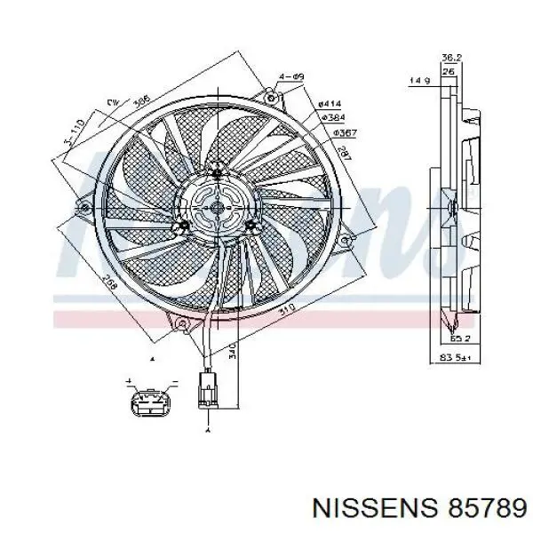 85789 Nissens ventilador del motor