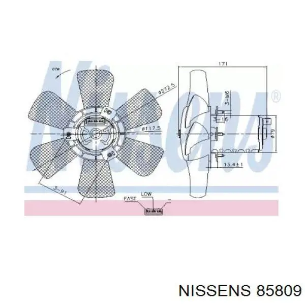 85809 Nissens ventilador del motor