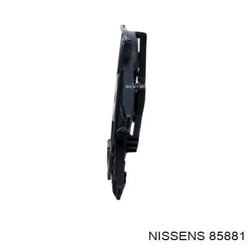 85881 Nissens difusor de radiador, ventilador de refrigeración, condensador del aire acondicionado, completo con motor y rodete