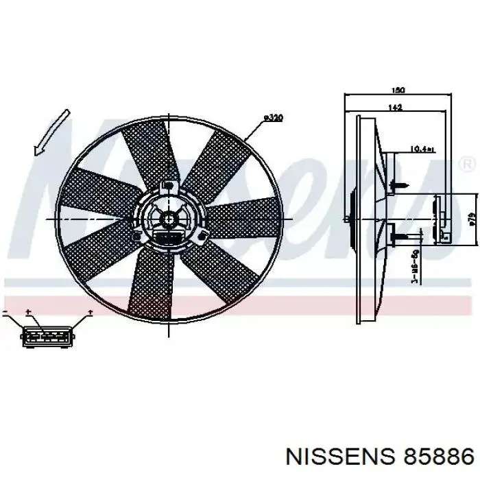 11142360001 Meyle Electroventilador del motor