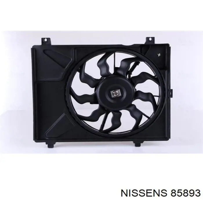 85893 Nissens difusor de radiador, ventilador de refrigeración, condensador del aire acondicionado, completo con motor y rodete