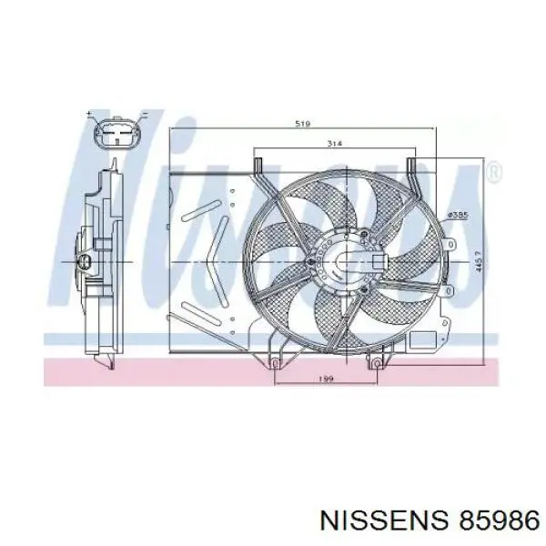 85986 Nissens ventilador del motor
