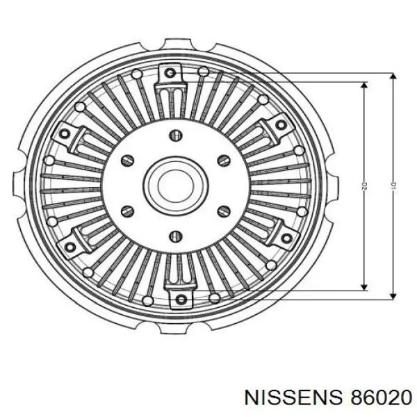 86020 Nissens rodete ventilador, refrigeración de motor