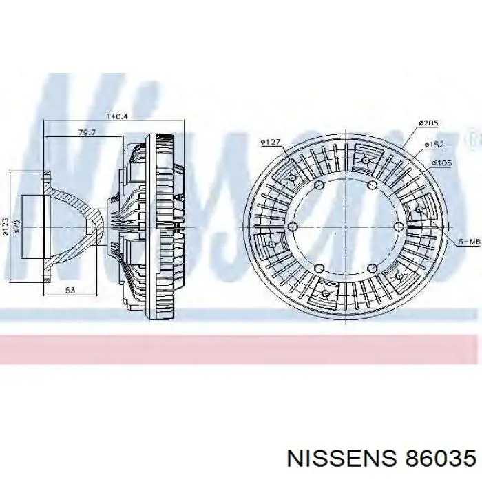 Comprar 86035 Nissens Embrague viscoso de ventilador