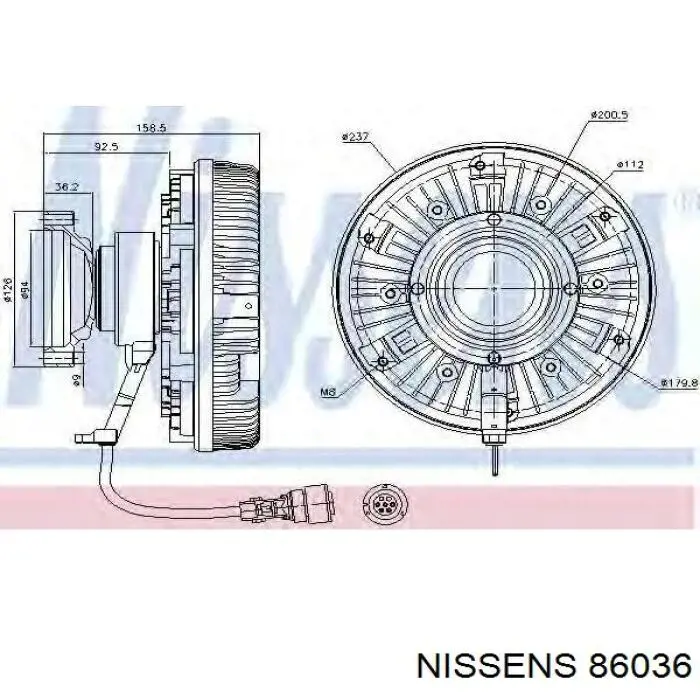 Embrague viscoso de ventilador 620084 Maxgear