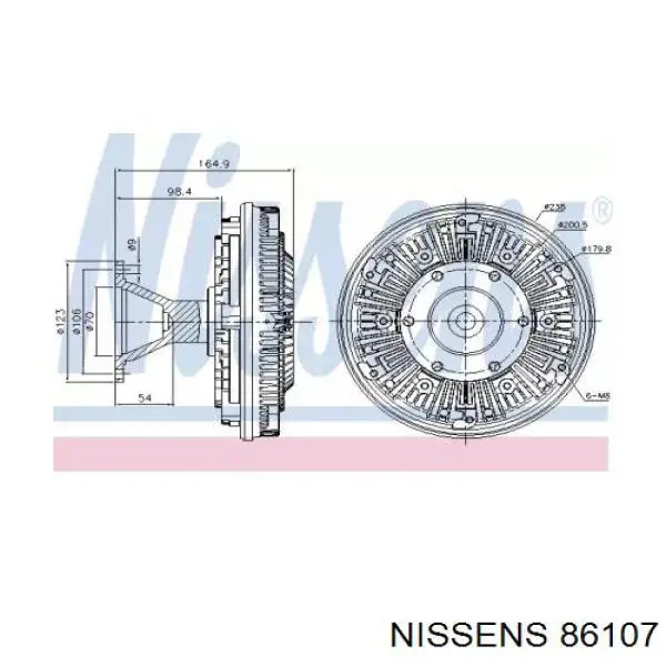 86107 Nissens embrague, ventilador del radiador