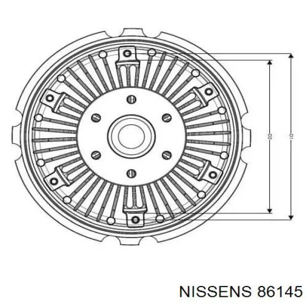 86145 Nissens embrague, ventilador del radiador