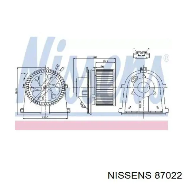 Ventilador de calefacción Nissens 87022 precio, desde 35,48 EUR