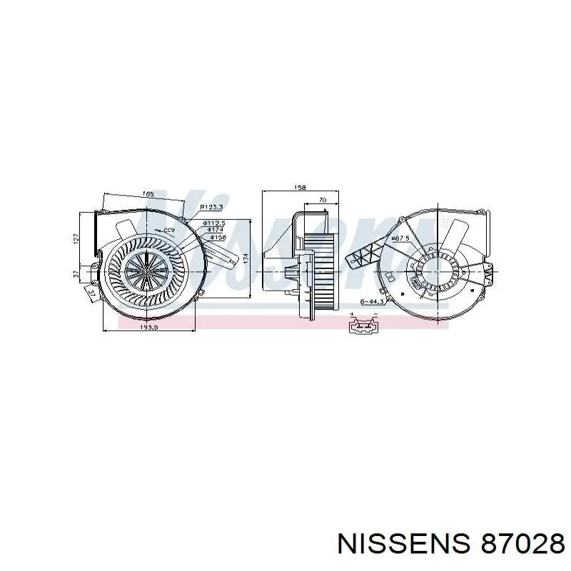 Ventilador de calefacción Nissens 87028 precio, desde 83,44 EUR