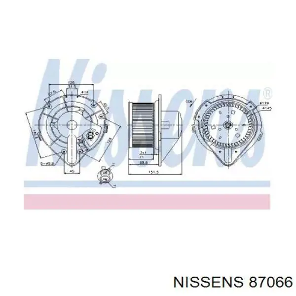 Comprar 87066 Nissens Motor de calefacción