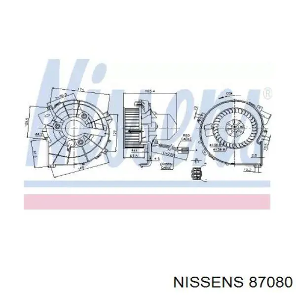 Ventilador de calefacción Nissens 87080 precio, desde 65,34 EUR