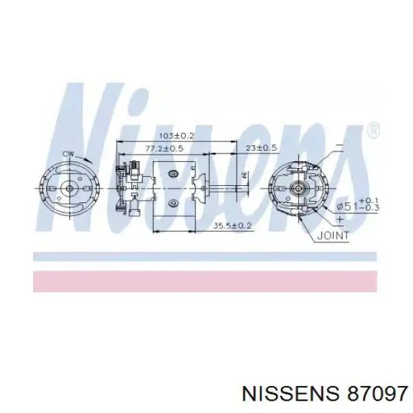 87097 Nissens motor eléctrico, ventilador habitáculo