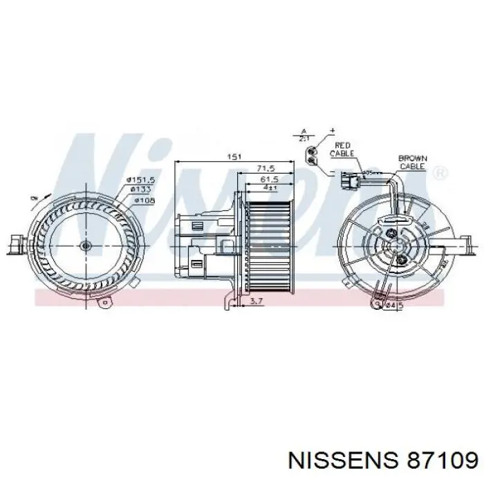 Comprar 87109 Nissens Motor de calefacción