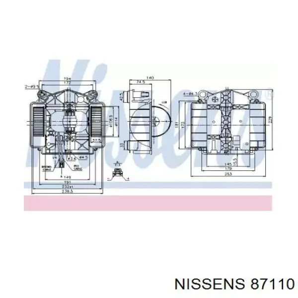 Ventilador de calefacción Nissens 87110 precio, desde 156,47 EUR