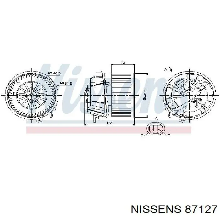 87127 Nissens motor eléctrico, ventilador habitáculo