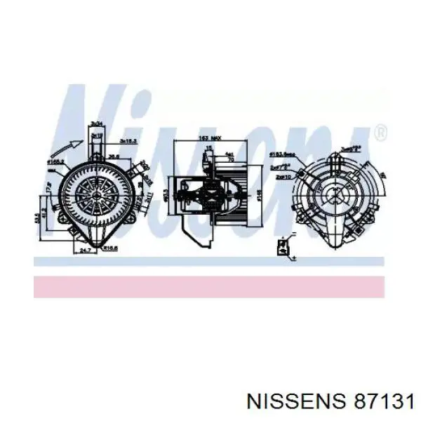 Comprar 87131 Nissens Motor de calefacción