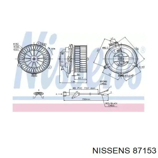 Comprar 87153 Nissens Motor de calefacción