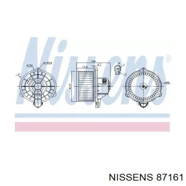 87161 Nissens motor eléctrico, ventilador habitáculo