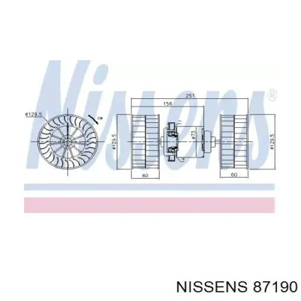 Comprar 87190 Nissens Motor de calefacción