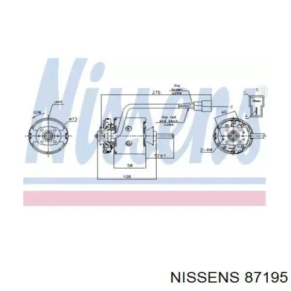 87195 Nissens motor eléctrico, ventilador habitáculo