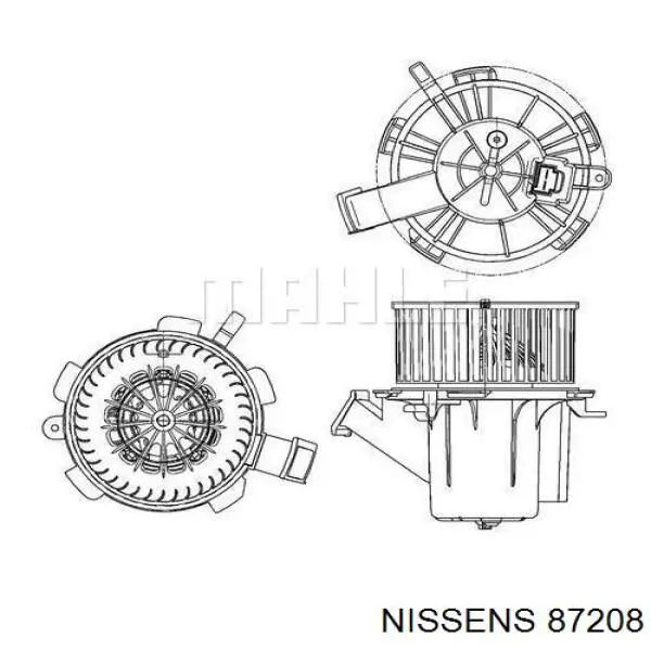 Ventilador habitáculo 87208 Nissens