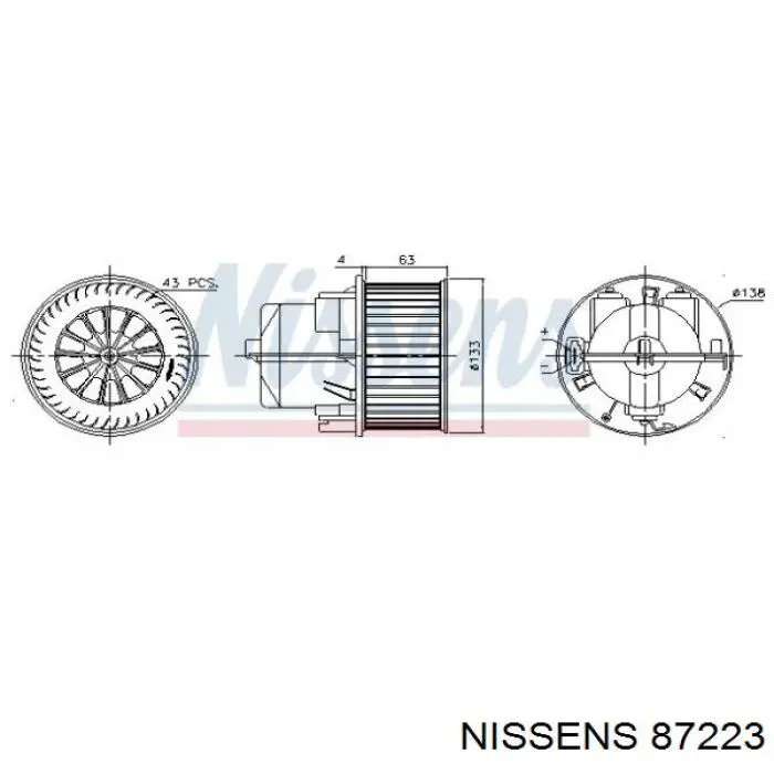Ventilador de calefacción Nissens 87223 precio, desde 63,56 EUR