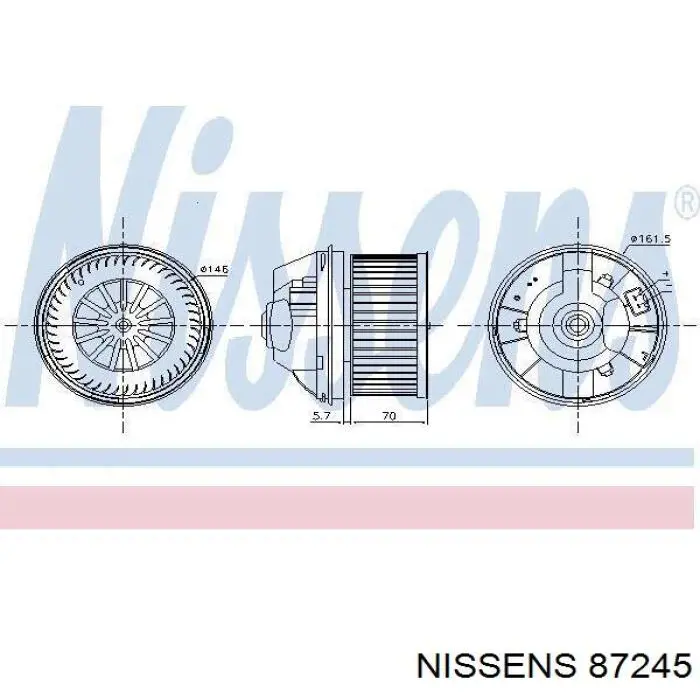 87245 Nissens motor eléctrico, ventilador habitáculo