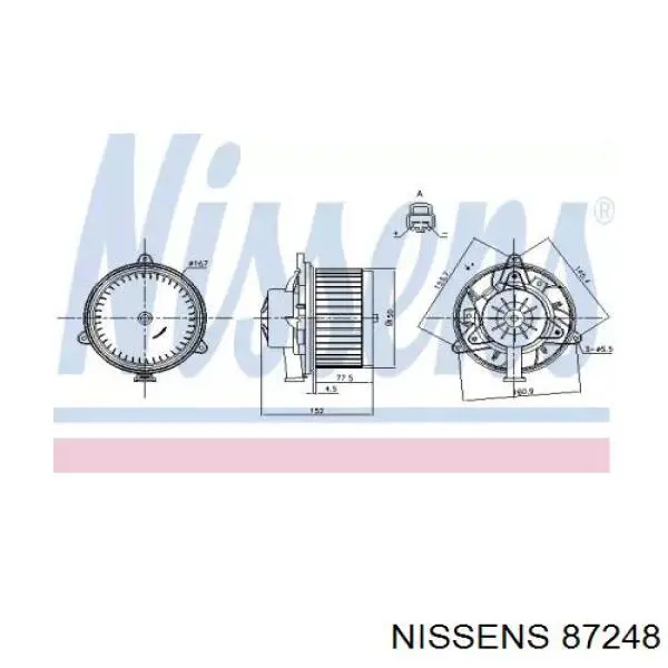 87248 Nissens motor eléctrico, ventilador habitáculo