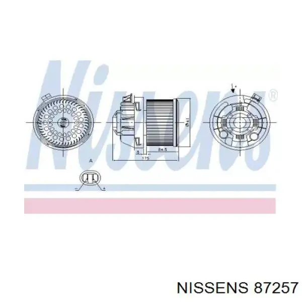87257 Nissens motor eléctrico, ventilador habitáculo