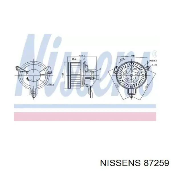 87259 Nissens motor eléctrico, ventilador habitáculo