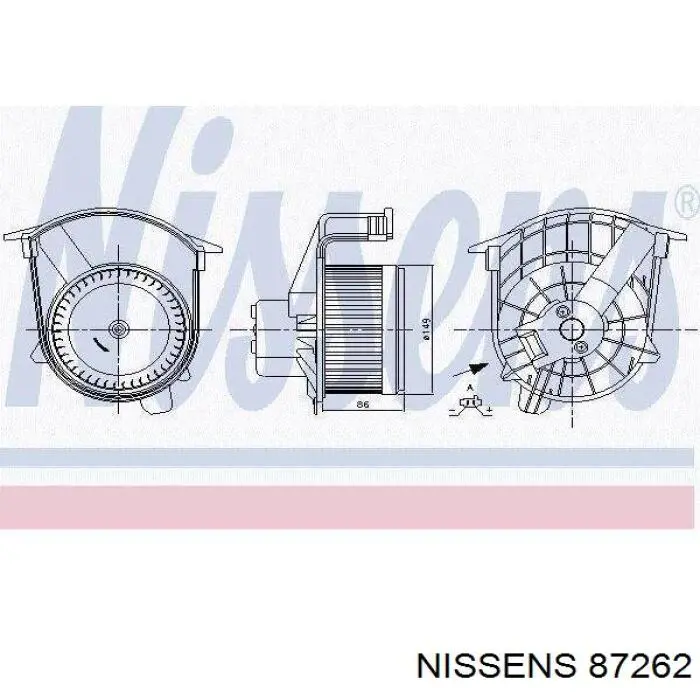 87262 Nissens motor eléctrico, ventilador habitáculo