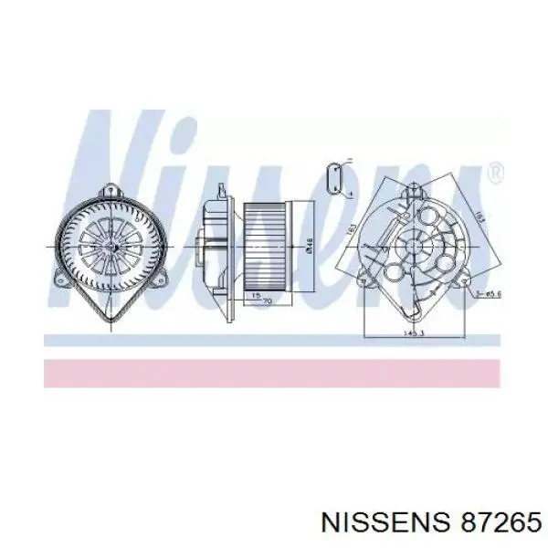 Ventilador de calefacción Nissens 87265 precio, desde 102,77 EUR
