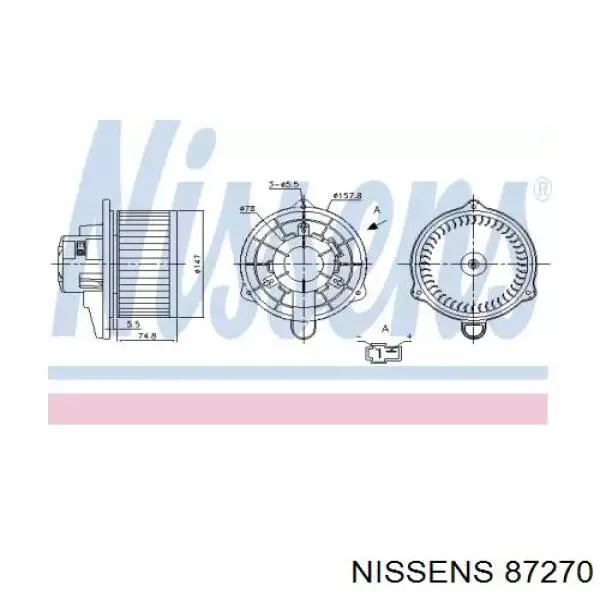 87270 Nissens motor eléctrico, ventilador habitáculo