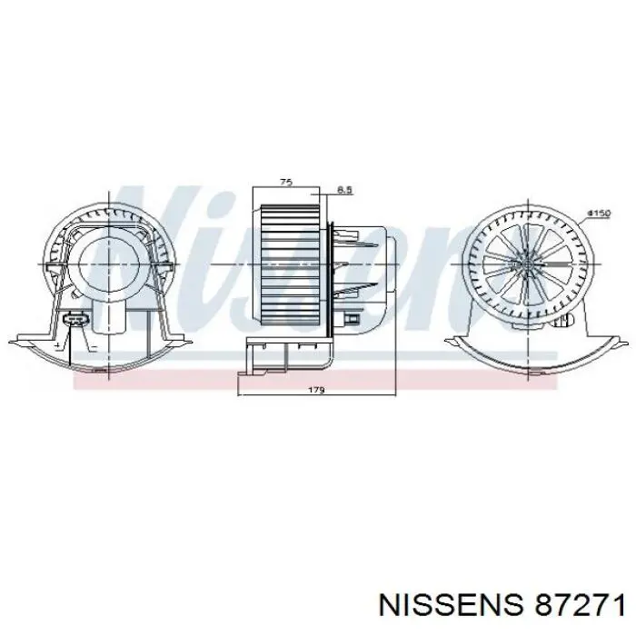 Ventilador habitáculo 87271 Nissens