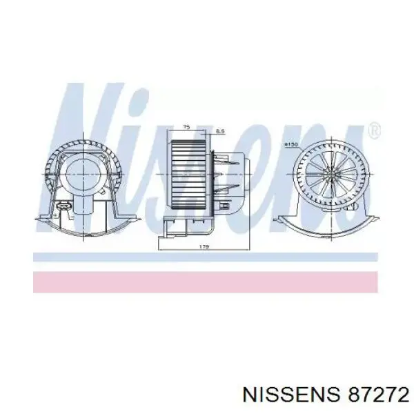 87272 Nissens motor eléctrico, ventilador habitáculo