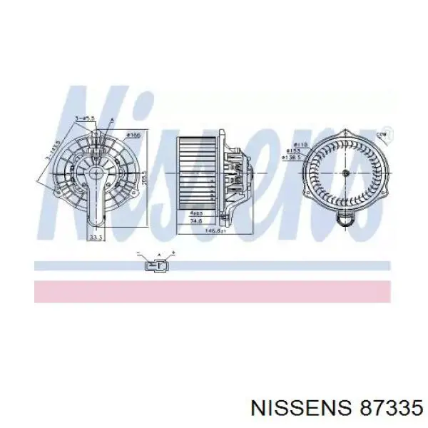 87335 Nissens motor eléctrico, ventilador habitáculo