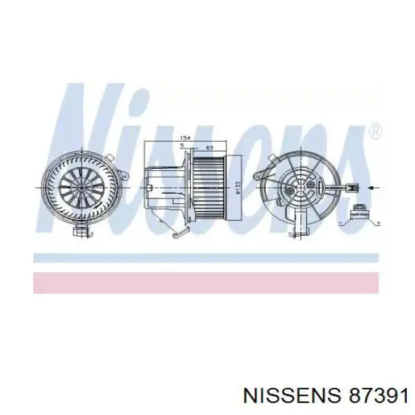 Ventilador de calefacción Nissens 87391 precio, desde 123,89 EUR