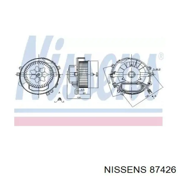 87426 Nissens motor eléctrico, ventilador habitáculo