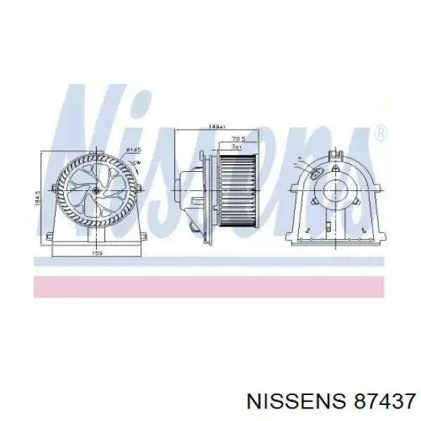 87437 Nissens motor eléctrico, ventilador habitáculo